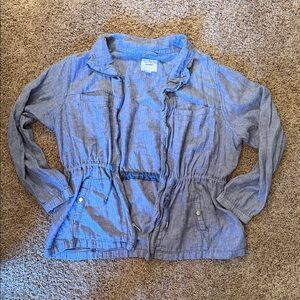 Old Navy Chambray Linen Blend Jacket - XXL Tall